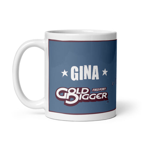 White glossy mug