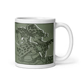GD Cheetah White glossy mug